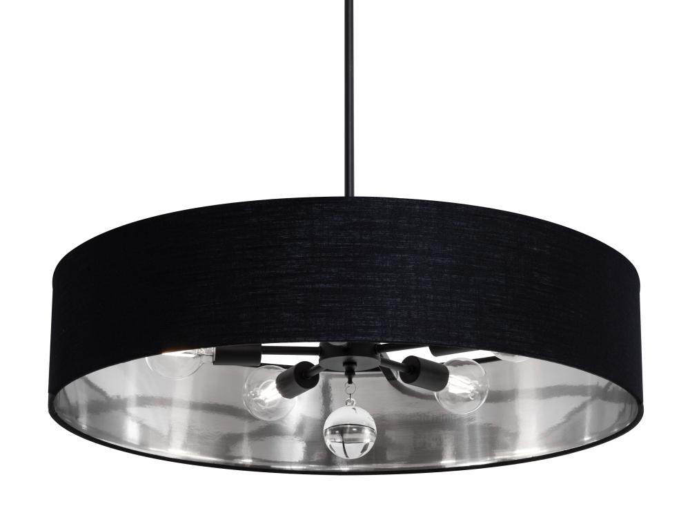 Celine Pendant 30&#39;&#39; Medium Base BK - BKSL shade