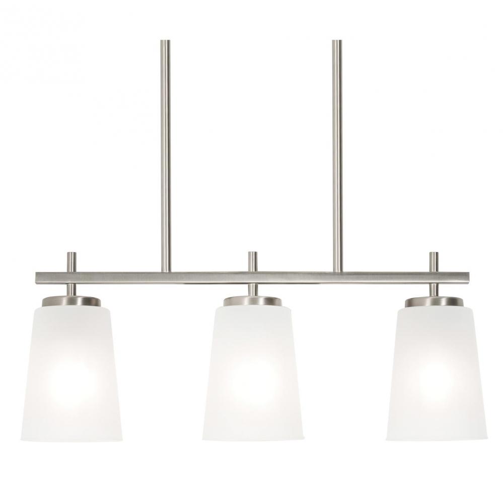 Joanna 3 Light Linear Pendant 120V - Satin Nickel