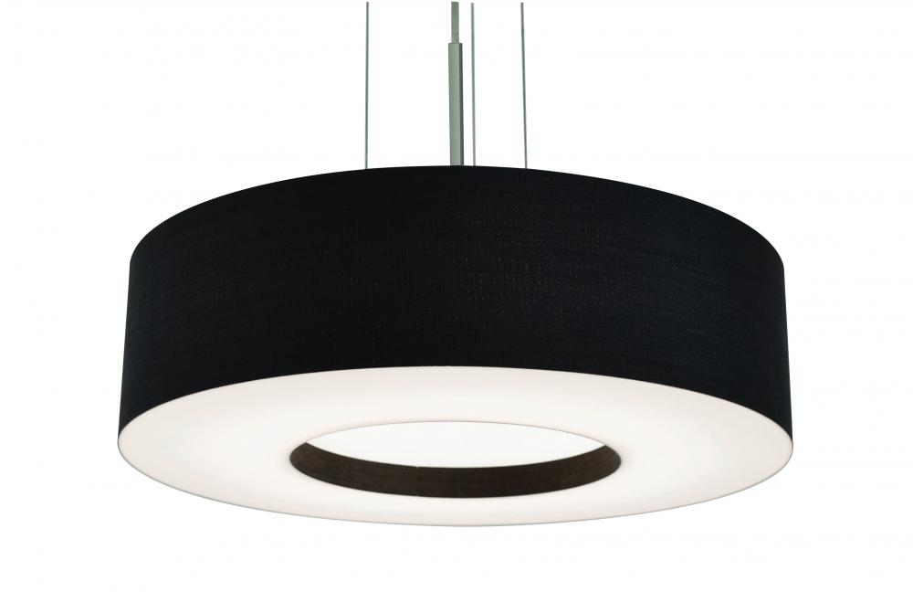 Montclair 12&#39;&#39; LED Pendant - Satin Nickel Finish - Black Shade