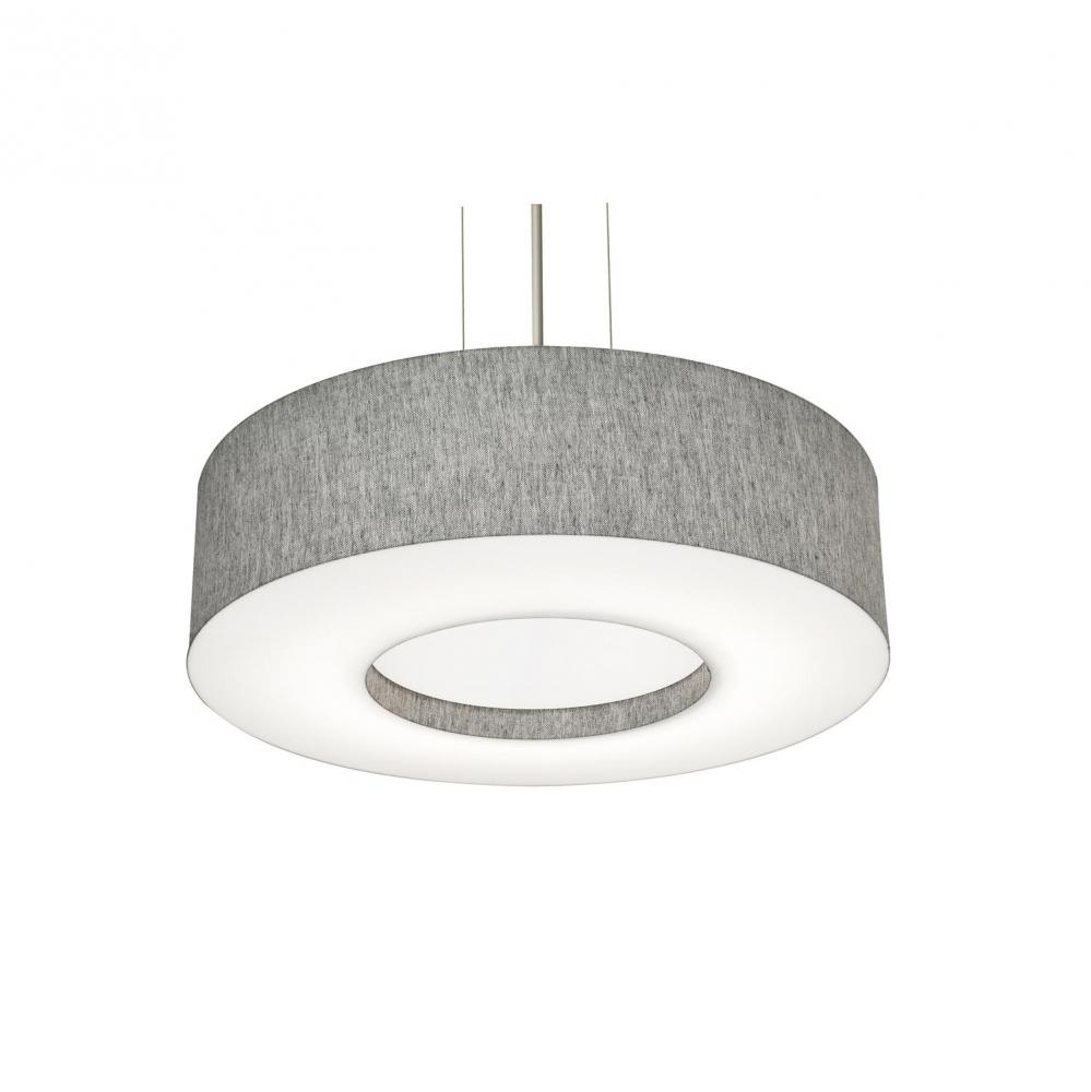 Montclair 19&#39;&#39; LED Pendant - 18W 120-277V,BK w/ GY