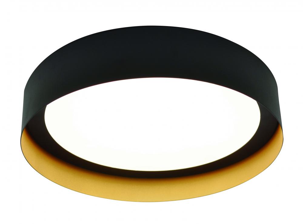 Reveal LED Flush Mount - 12&#39;&#39; - Black/Gold