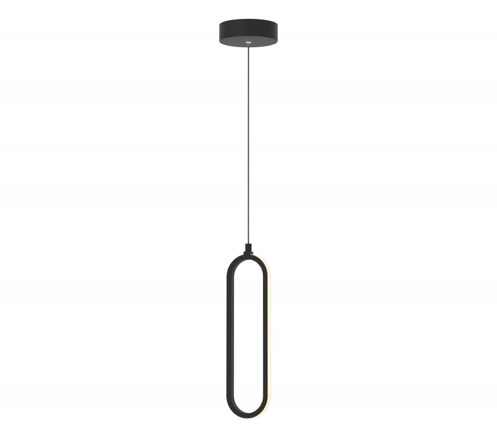 Sienna 12&#39;&#39; LED Pendant 10W 120V BK