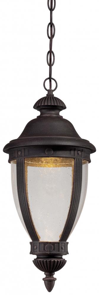 One Light Rust Hanging Lantern