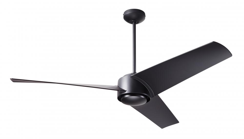 Ambit DC Fan- Matte Black Finish; 56&#34; Matte Black Blades; No Light; Wall Control