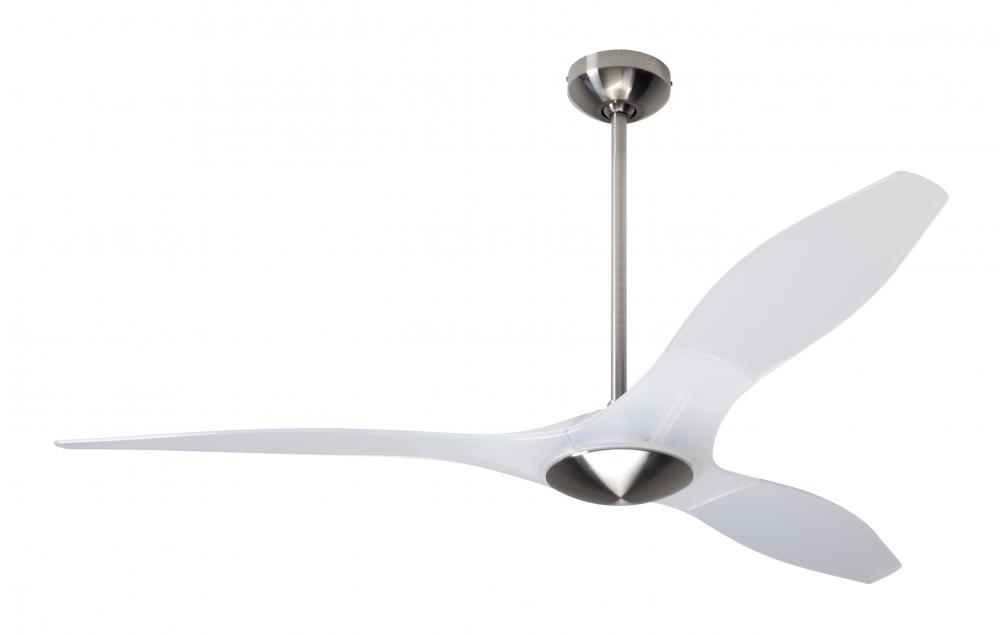 IC/Brisa DC Fan- Bright Nickel/Translucent Finish; 56&#34; Translucent Blades; No Light