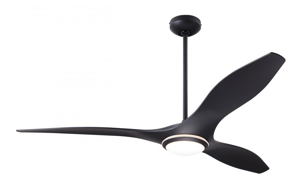 IC/Brisa DC Fan- Matte Black Finish; 56&#34; Matte Black Blades; 17W LED (Matte Black Trim)