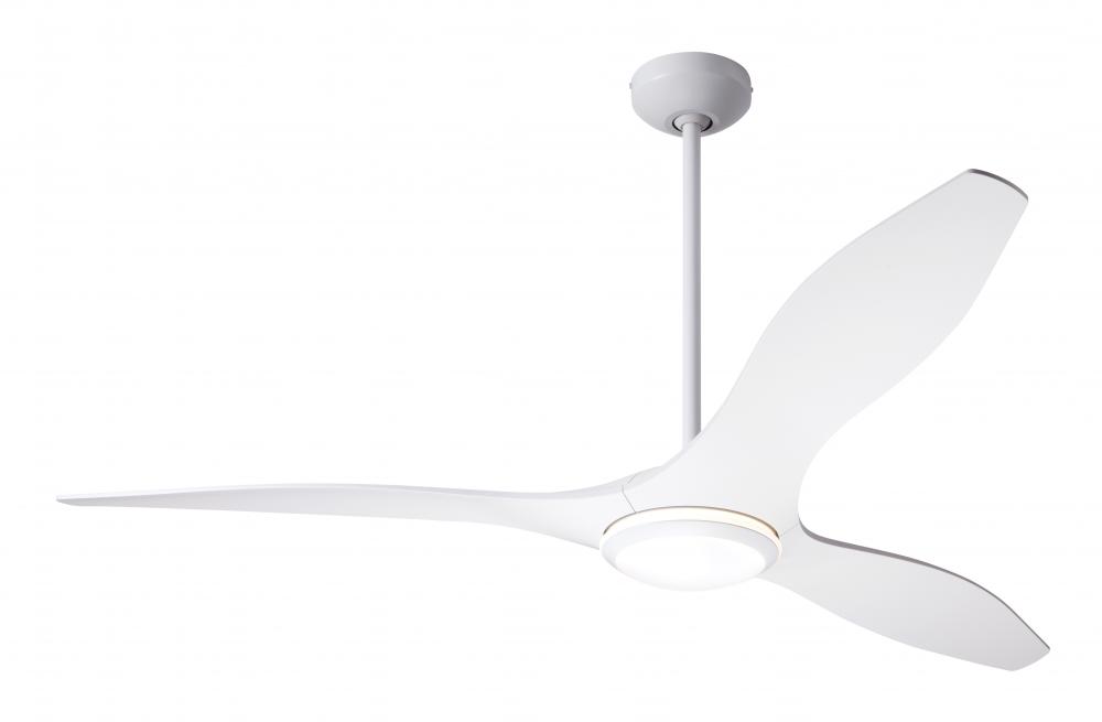 IC/Brisa DC Fan- Matte White Finish; 56&#34; Matte White Blades; 17W LED (Matte White Trim)