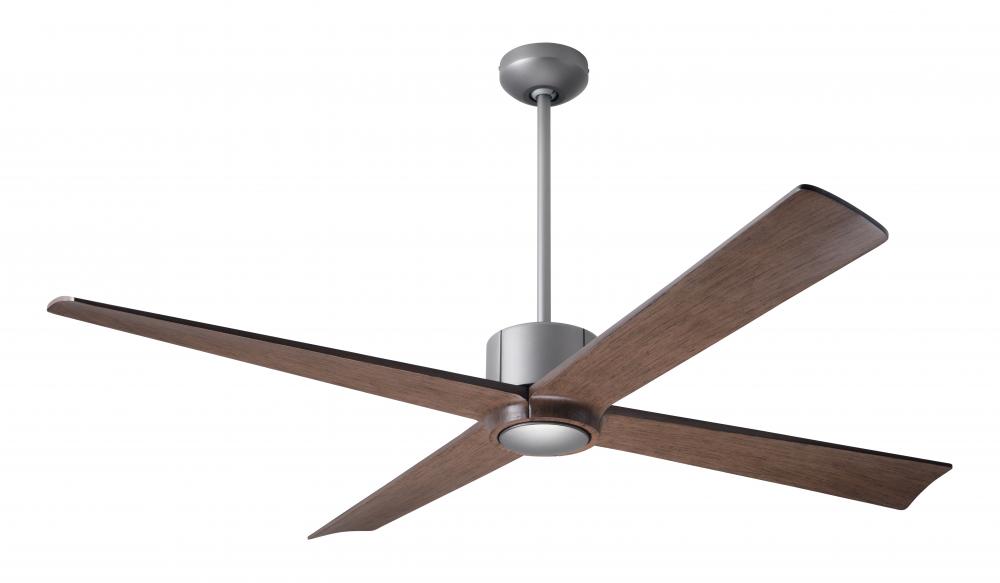 Nouveau DC Fan; Graphite Finish w/ Matte Black; 56&#34; Mahogany Blades; No Light; Wall Control