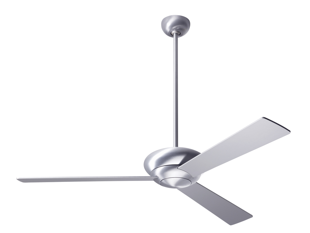 Altus Fan; Brushed Aluminum Finish; 42&#34; White Blades; No Light; Handheld Remote Control (2-wire)