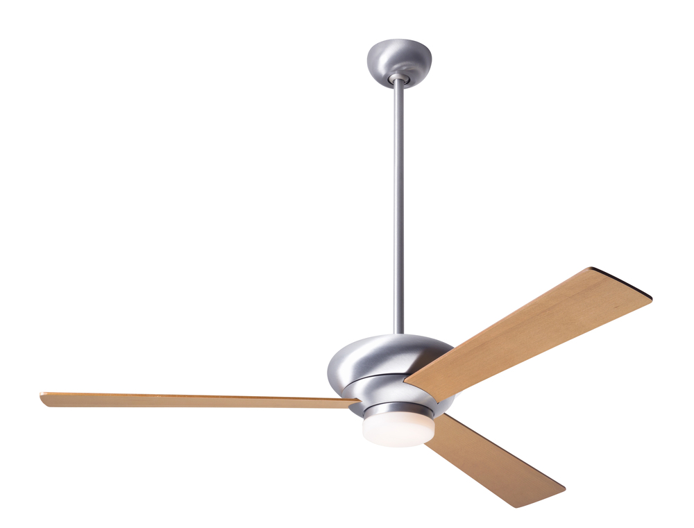 Altus Fan; Brushed Aluminum Finish; 52&#34; Maple Blades; 17W LED; Wall Control with Remote Handset