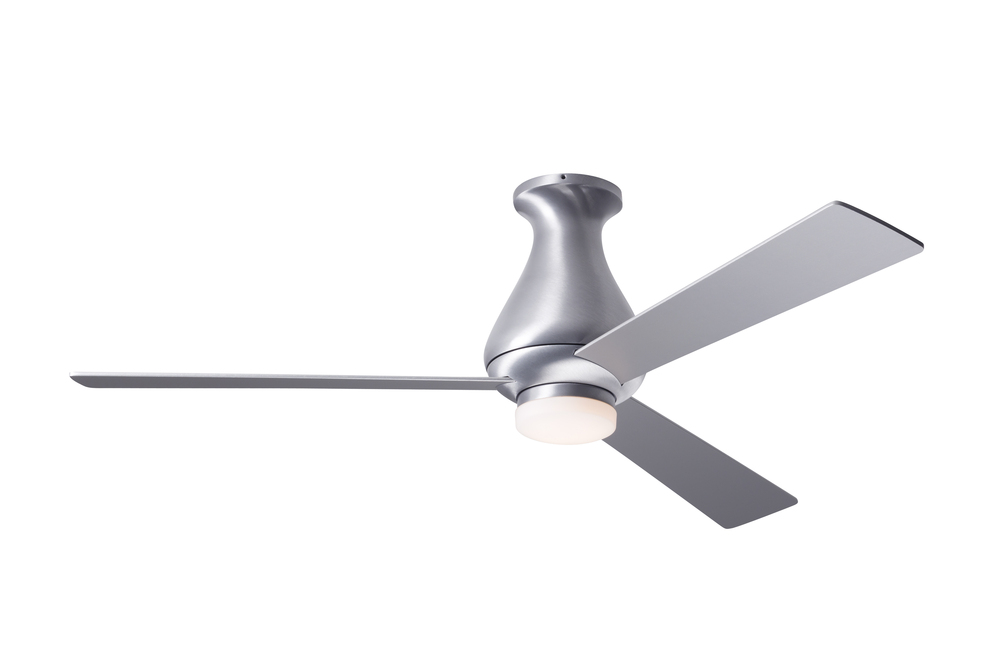 Altus Flush Fan; Brushed Aluminum Finish; 42&#34; Aluminum Blades; 17W LED; Handheld Remote Control