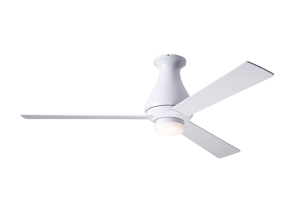 Altus Flush Fan; Gloss White Finish; 42&#34; White Blades; 17W LED; Fan Speed and Light Control (3-w