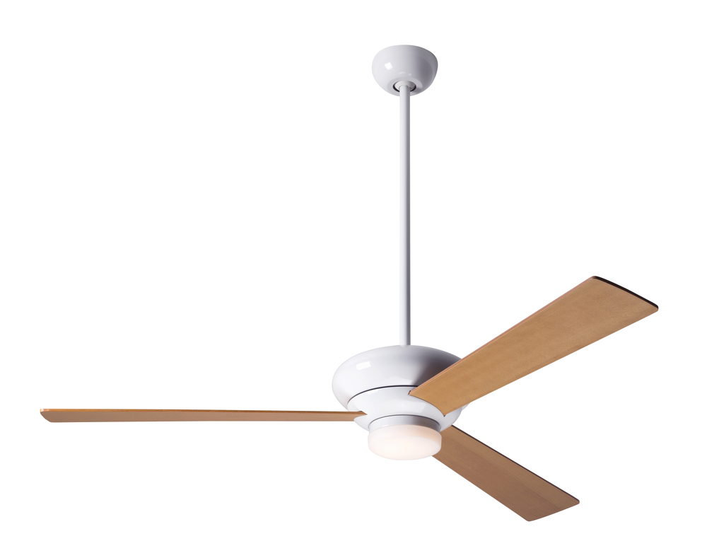 Altus Fan; Gloss White Finish; 52&#34; Maple Blades; 17W LED; Wall Control with Remote Handset (2-wi