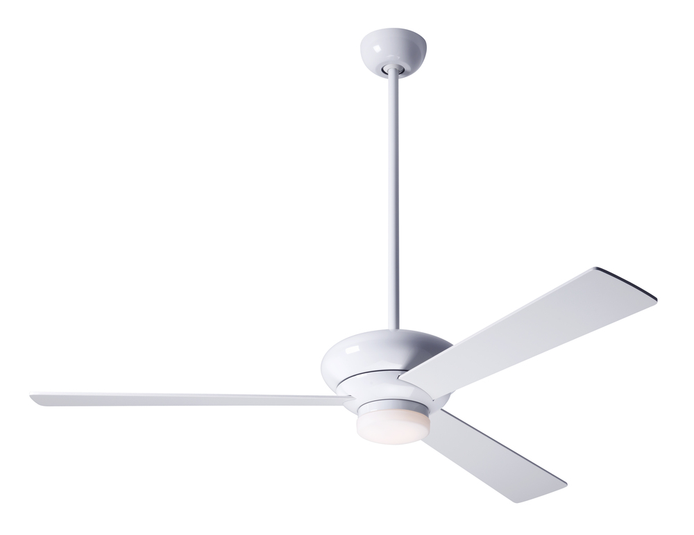 Altus Fan; Gloss White Finish; 42&#34; Black Blades; 17W LED; Fan Speed and Light Control (2-wire)