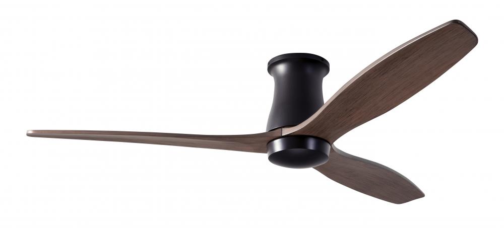 Arbor Flush DC Fan; Dark Bronze Finish; 54&#34; Mahogany Blades; No Light; Wall Control