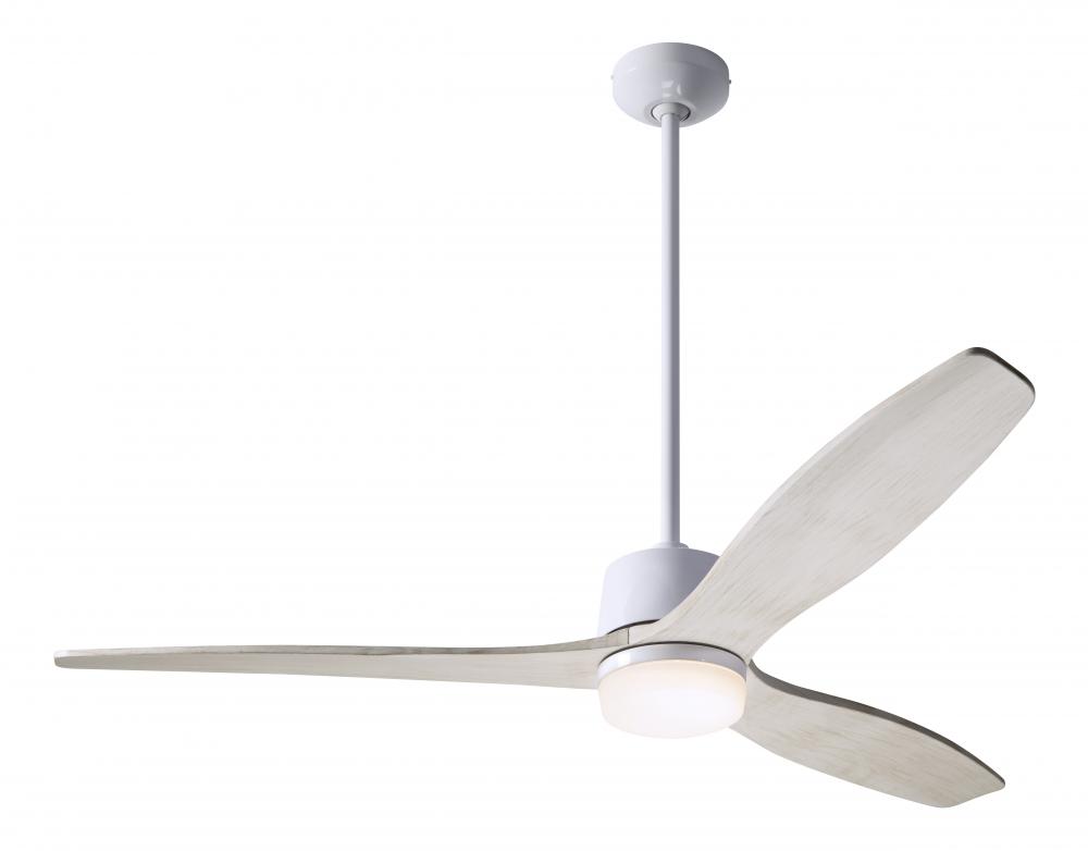 Arbor DC Fan; Gloss White Finish; 54&#34; Whitewash Blades; 17W LED; Wall/Remote Combo Control