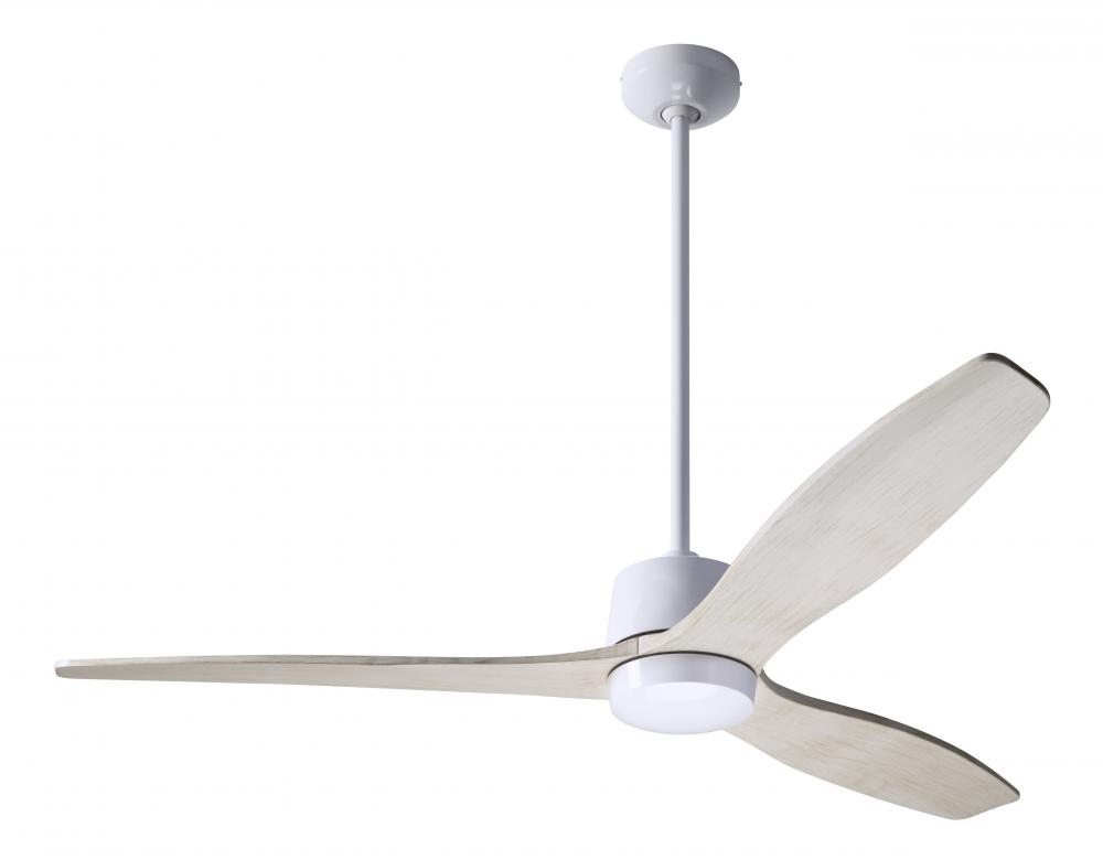 Arbor DC Fan; Gloss White Finish; 54&#34; Whitewash Blades; No Light; Wall/Remote Combo Control