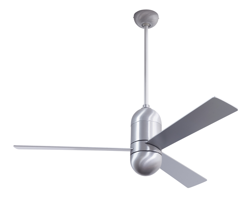 Cirrus DC Fan; Brushed Aluminum Finish; 50&#34; White Blades; No Light; Remote Control