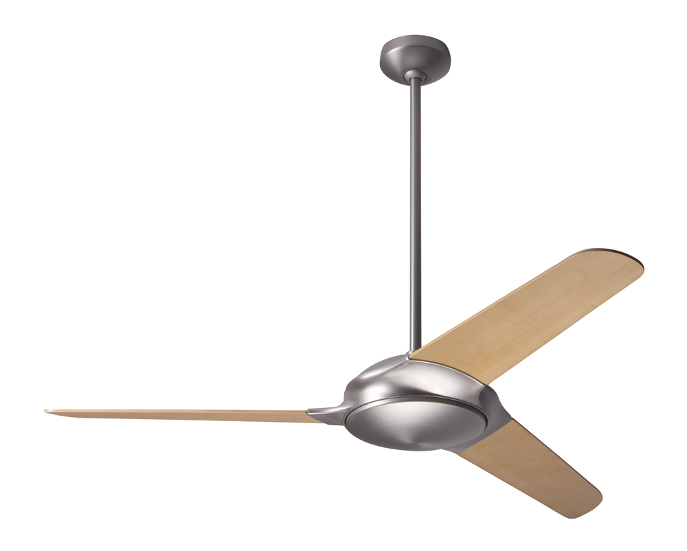 Flow Fan; Matte Nickel Finish; 52&#34; Bamboo Blades; No Light; Handheld Remote Control (2-wire)