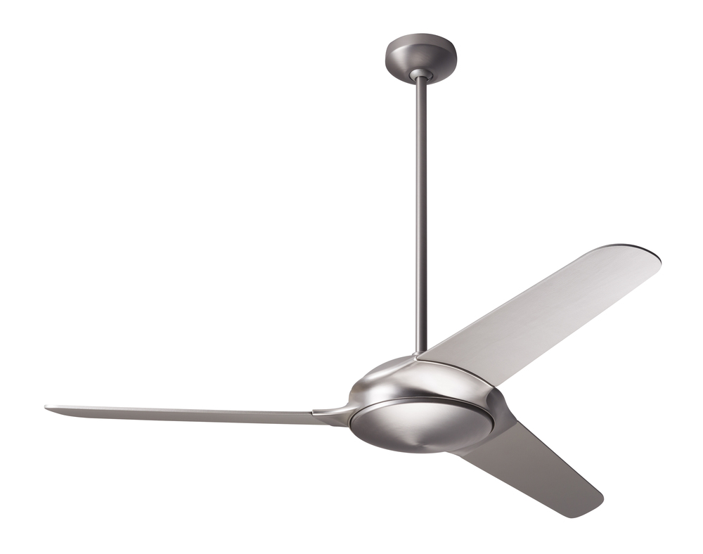 Flow Fan; Matte Nickel Finish; 52&#34; Nickel Blades; No Light; Fan Speed and Light Control (2-wire)