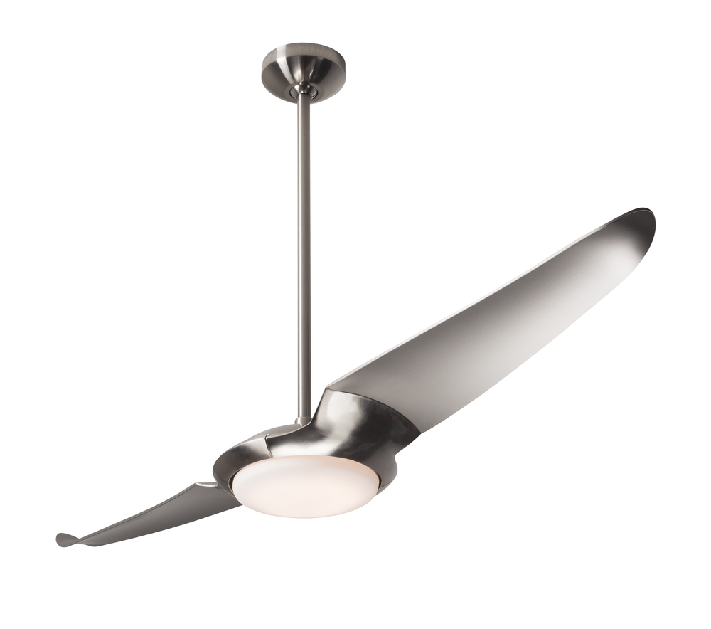 IC/Air (2 Blade ) Fan; Bright Nickel Finish; 56&#34; White Blades; 20W LED; Remote Control