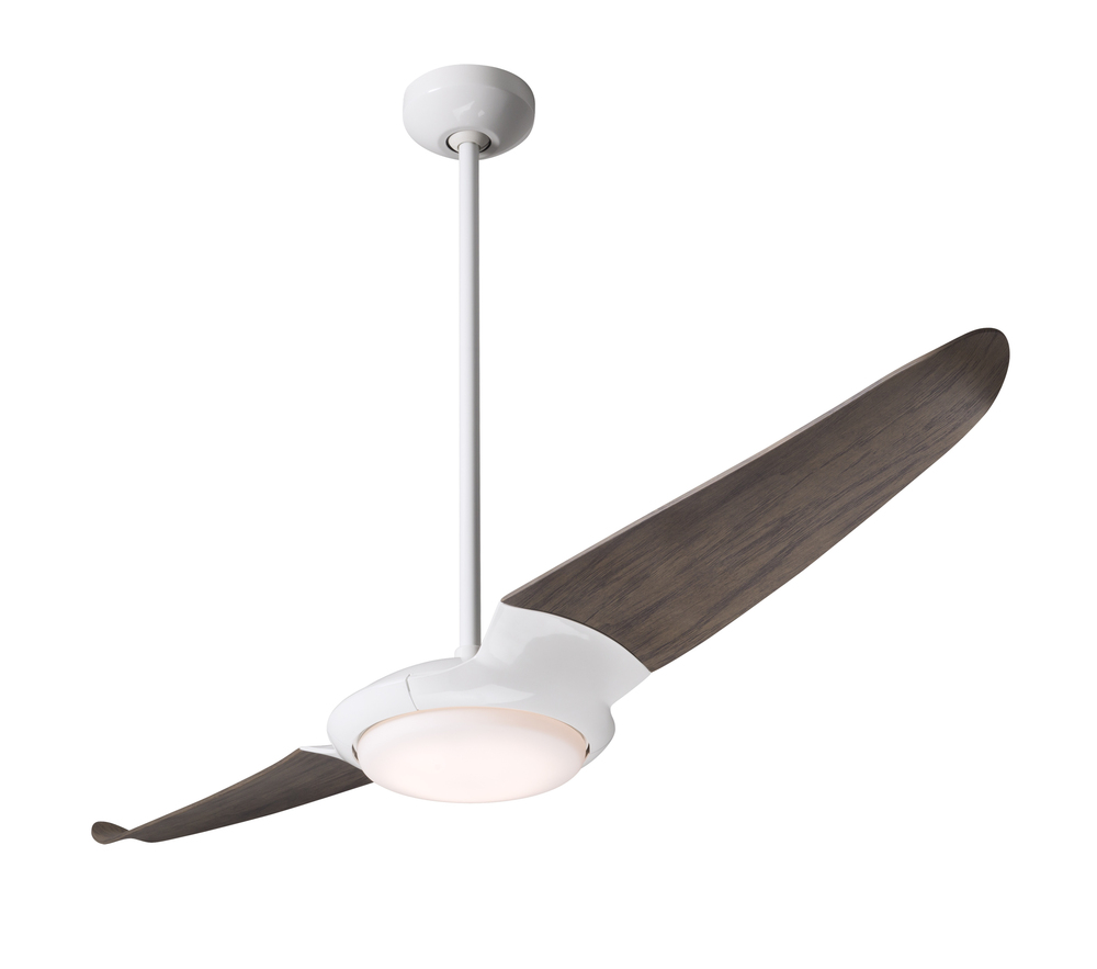 IC/Air (2 Blade ) Fan; Gloss White Finish; 56&#34; Graywash Blades; 20W LED; Remote Control