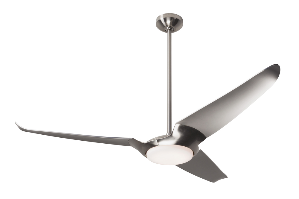 IC/Air (3 Blade ) Fan; Bright Nickel Finish; 56&#34; White Blades; 20W LED; Wall Control