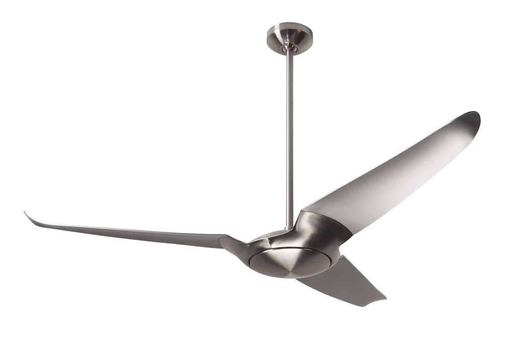 IC/Air (3 Blade ) Fan; Bright Nickel Finish; 56&#34; Nickel Blades; No Light; Wall Control