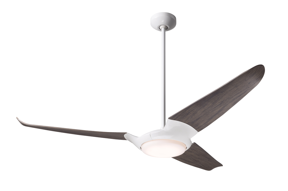 IC/Air (3 Blade ) Fan; Gloss White Finish; 56&#34; Graywash Blades; 20W LED; Remote Control