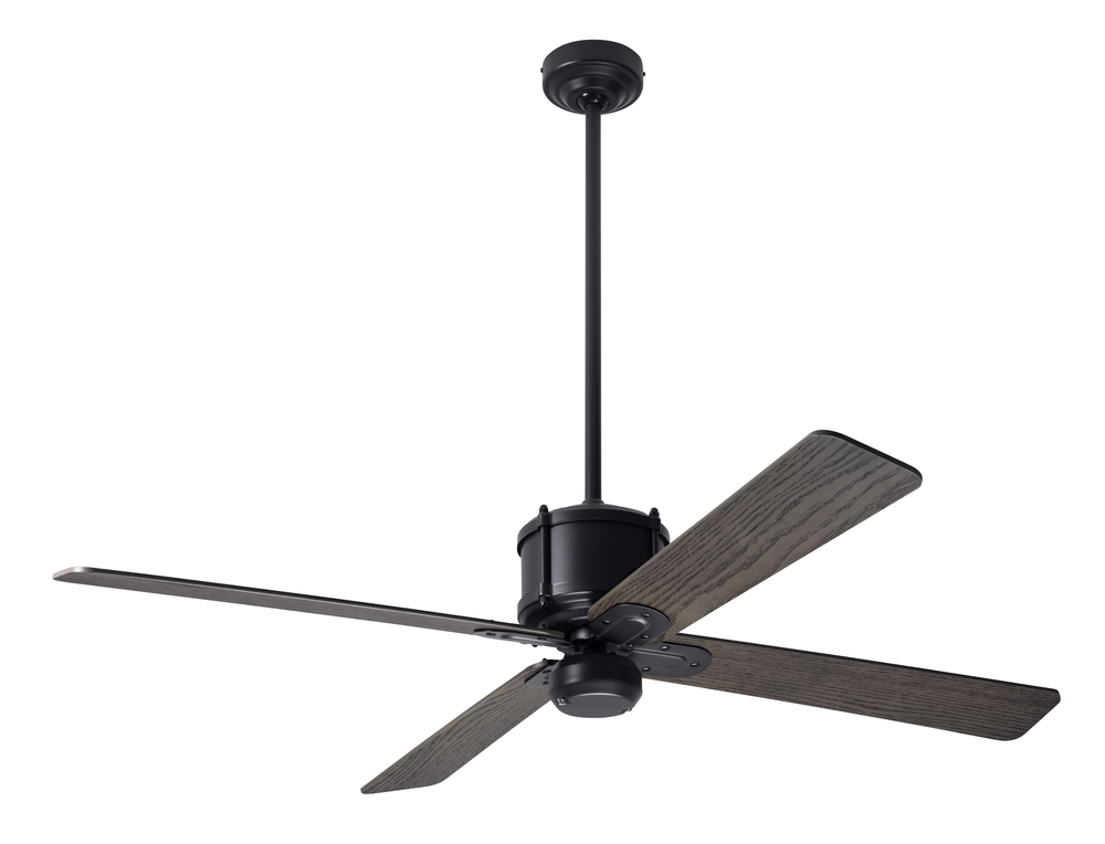 Industry DC Fan; Dark Bronze Finish; 50&#34; Graywash Blades; No Light; Wall Control