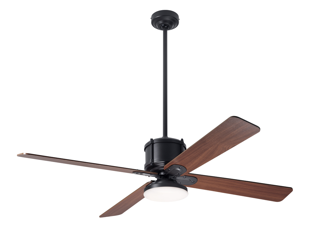 Industry DC Fan; Dark Bronze Finish; 50&#34; Mahogany Blades; 20W LED Open; Remote Control