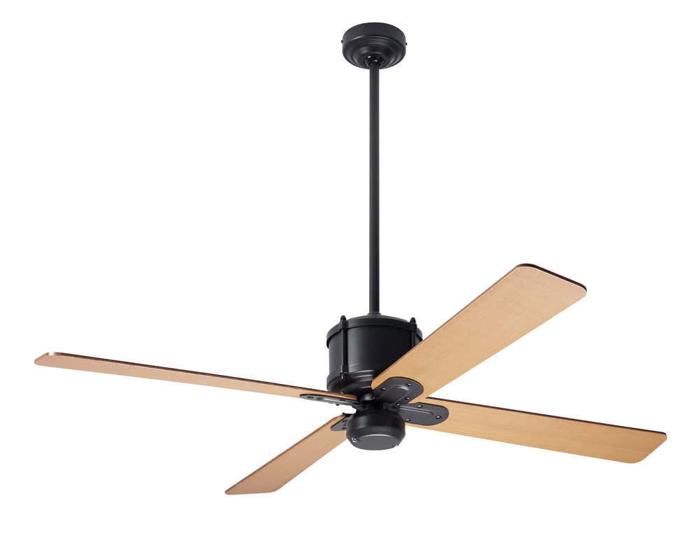 Industry DC Fan; Dark Bronze Finish; 50&#34; Maple Blades; No Light; Wall Control