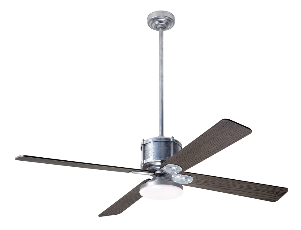 Industry DC Fan; Galvanized Finish; 50&#34; Graywash Blades; 20W LED Open; Wall Control