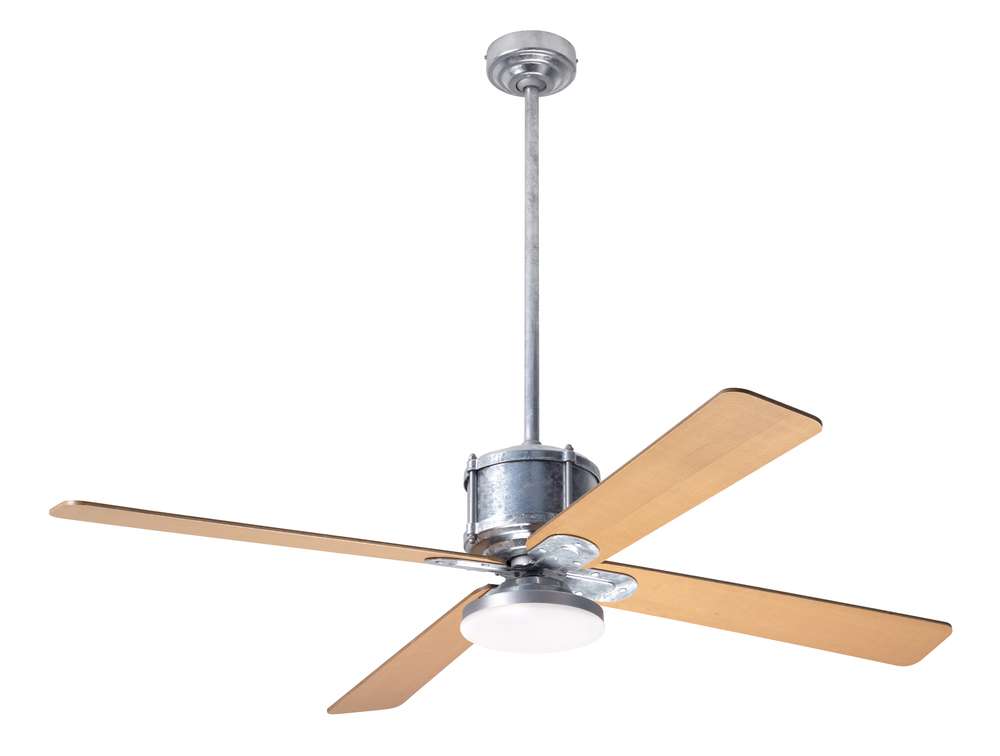 Industry DC Fan; Galvanized Finish; 50&#34; Maple Blades; 20W LED Open; Remote Control