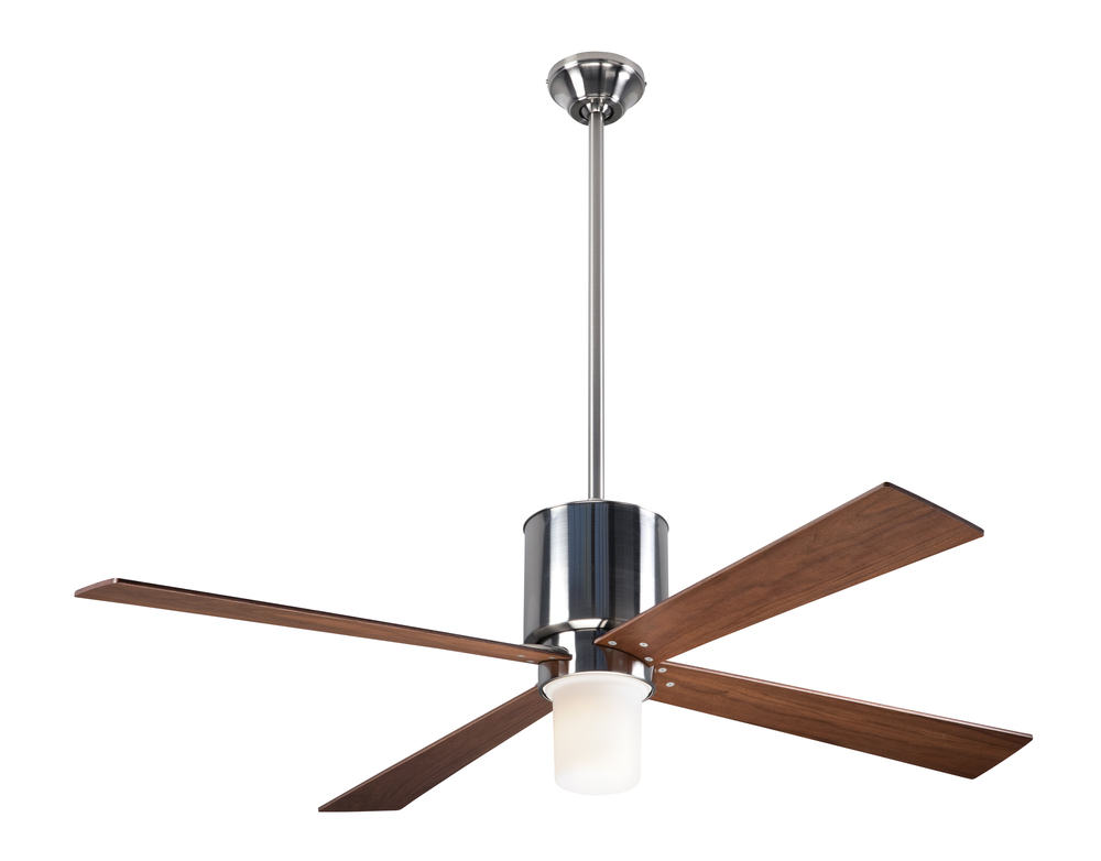 Lapa Fan; Bright Nickel Finish; 50&#34; Mahogany Blades; 17W LED; Fan Speed and Light Control (2-wir