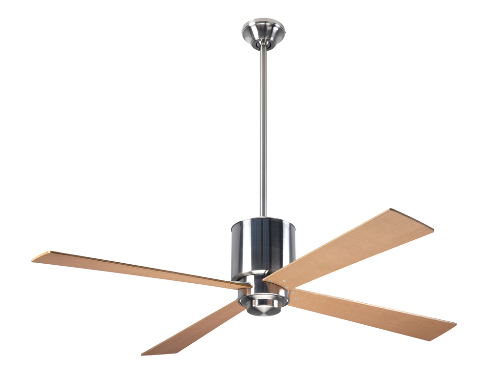 Lapa Fan; Bright Nickel Finish; 50&#34; Maple Blades; No Light; Fan Speed and Light Control (3-wire)