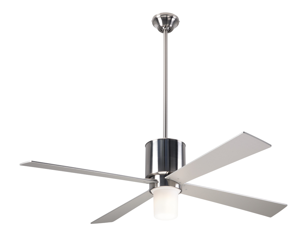 Lapa Fan; Bright Nickel Finish; 50&#34; Nickel Blades; 17W LED; Fan Speed and Light Control (2-wire)