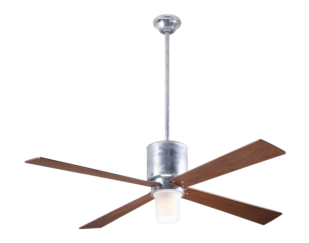 Lapa Fan; Galvanized Finish; 50&#34; Mahogany Blades; 17W LED; Wall Control with Remote Handset (2-w