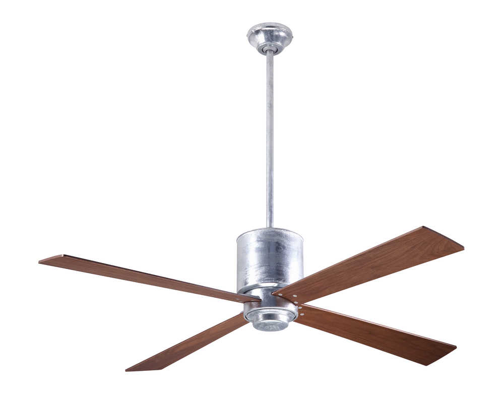 Lapa Fan; Galvanized Finish; 50&#34; Mahogany Blades; No Light; Wall Control with Remote Handset (2-