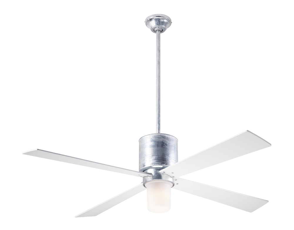 Lapa Fan; Galvanized Finish; 50&#34; White Blades; 17W LED; Fan Speed and Light Control (3-wire)