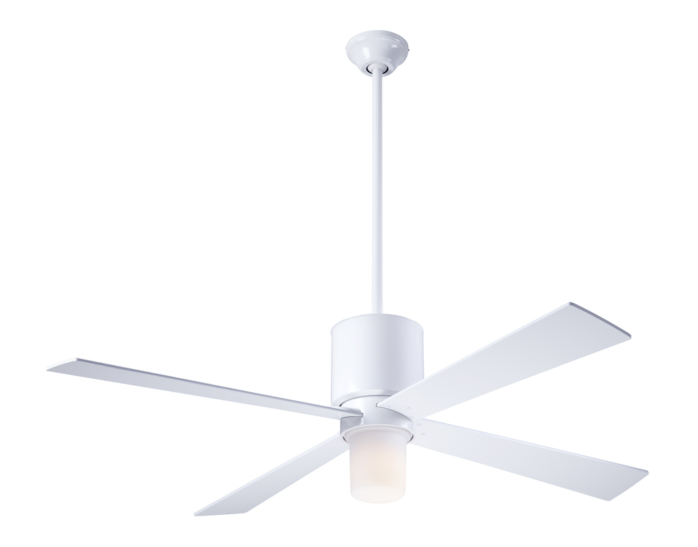 Lapa Fan; Gloss White Finish; 50&#34; Silver Blades; 17W LED; Fan Speed and Light Control (2-wire)