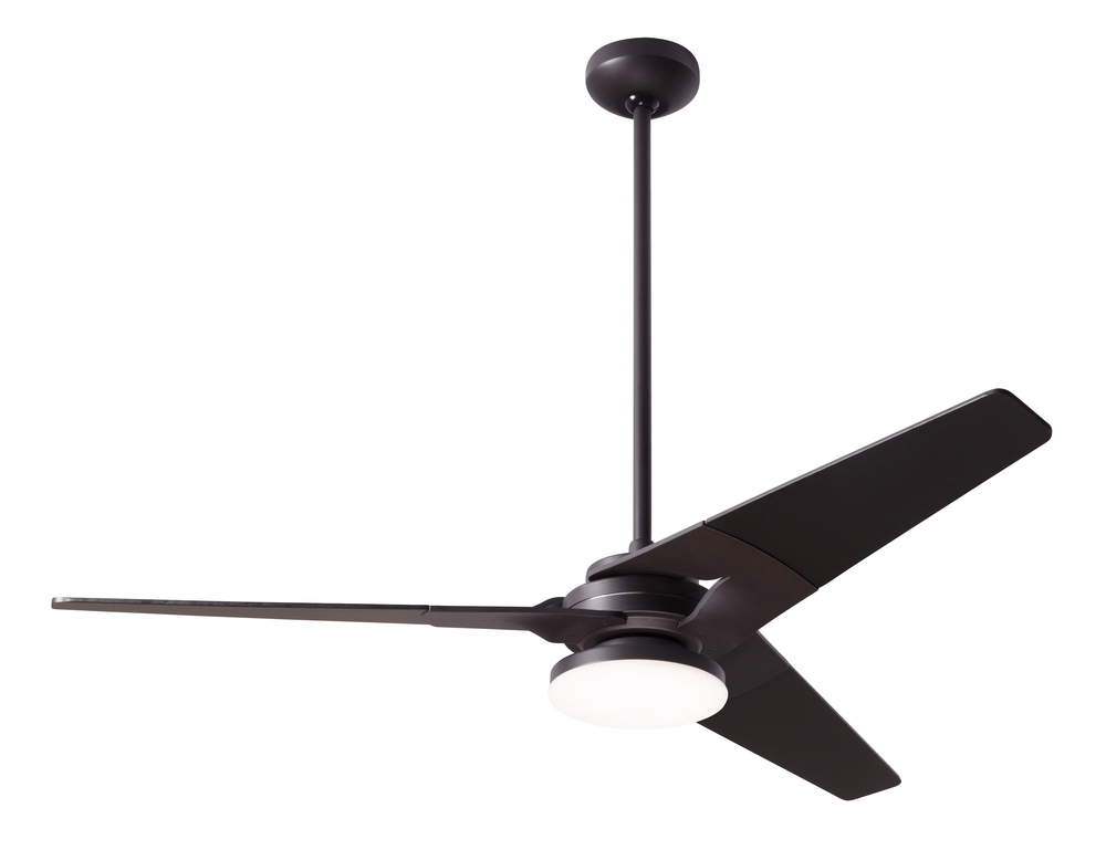 Torsion Fan; Dark Bronze Finish; 52&#34; Nickel Blades; 20W LED; Fan Speed and Light Control (3-wire