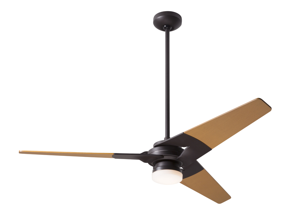 Torsion Fan; Dark Bronze Finish; 52&#34; Maple Blades; 17W LED; Fan Speed and Light Control (3-wire)