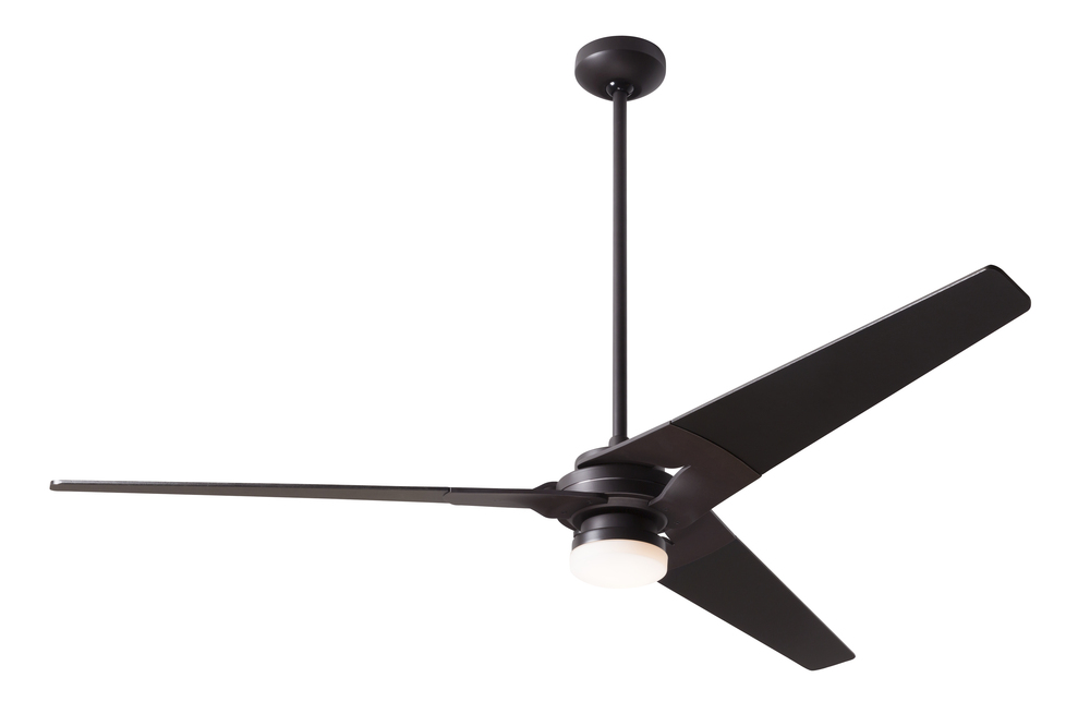 Torsion Fan; Dark Bronze Finish; 62&#34; White Blades; 17W LED; Fan Speed and Light Control (3-wire)