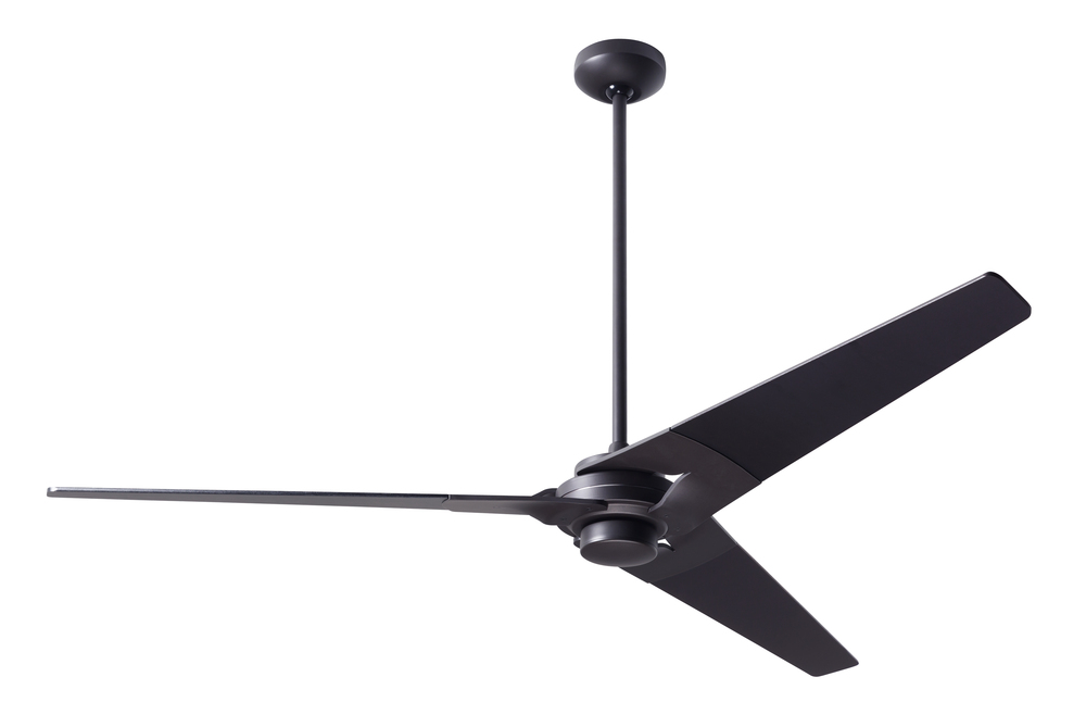 Torsion Fan; Dark Bronze Finish; 62&#34; White Blades; No Light; Fan Speed and Light Control (2-wire