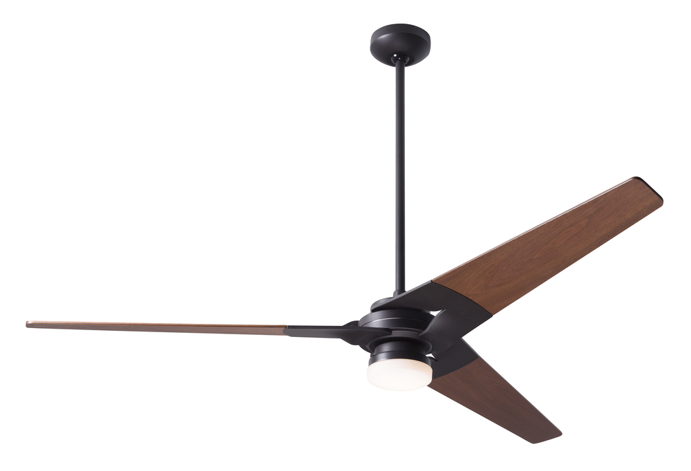 Torsion Fan; Dark Bronze Finish; 62&#34; Mahogany Blades; 17W LED; Fan Speed and Light Control (3-wi