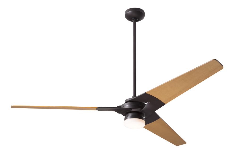 Torsion Fan; Dark Bronze Finish; 62&#34; Maple Blades; 17W LED; Fan Speed and Light Control (3-wire)