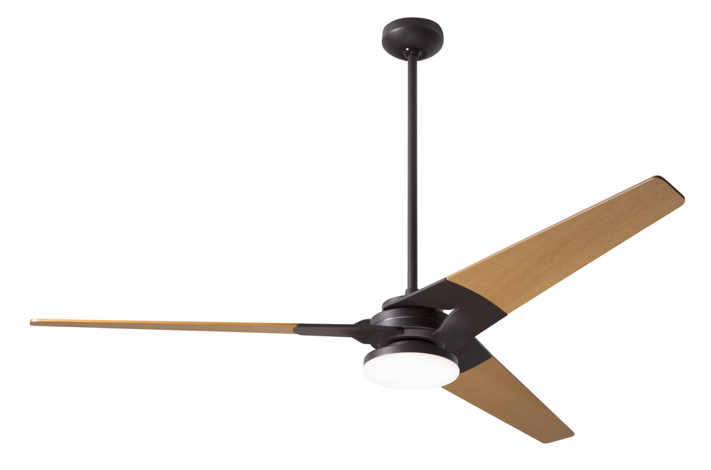 Torsion Fan; Dark Bronze Finish; 62&#34; Maple Blades; 20W LED; Fan Speed and Light Control (3-wire)