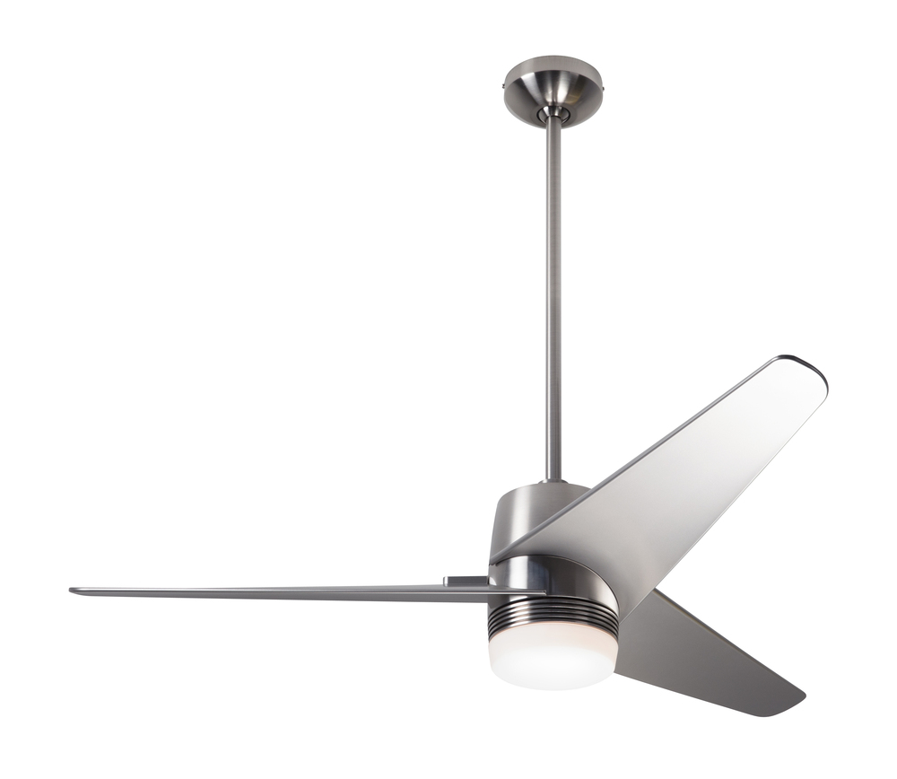 Velo DC Fan; Bright Nickel Finish; 48&#34; Dark Blades; 17W LED; Handheld Remote Control