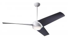 Modern Fan Co. AMB-MW-56-MB-870-RC - Ambit DC Fan- Matte White Finish; 56" Matte Black Blades; 17W LED (Matte White Trim)